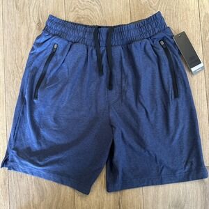 Leg3nd Men's Athletic Fit Shorts Navy Heather Stretch Small NWT